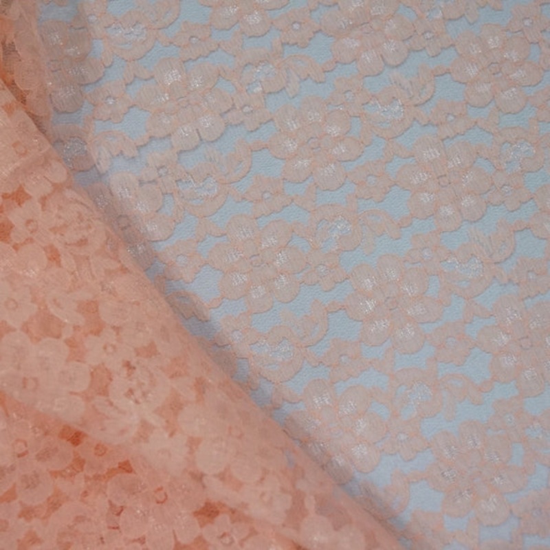 Classic Lace Wholesale Fabric in Peach 4122
