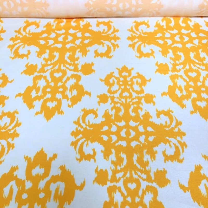 Newport Print (Dupioni) Wholesale Fabric in Yellow