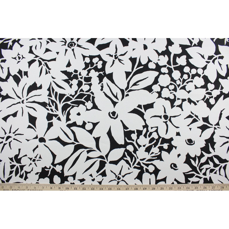 Robert Allen Floral Silhouette in Black