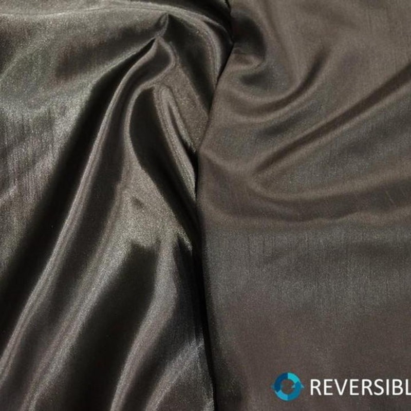 Shantung Satin (Reversible) Wholesale Fabric in Charcoal