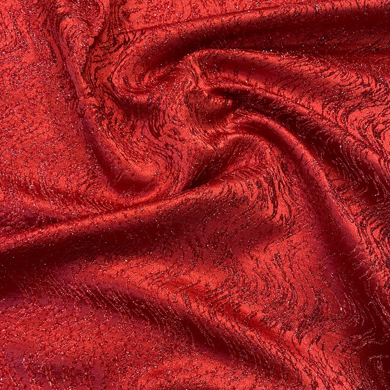 Twinkle Tensil Wholesale Fabric in Red