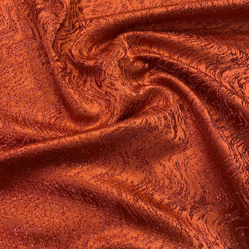 Twinkle Tensil Wholesale Fabric in Rust