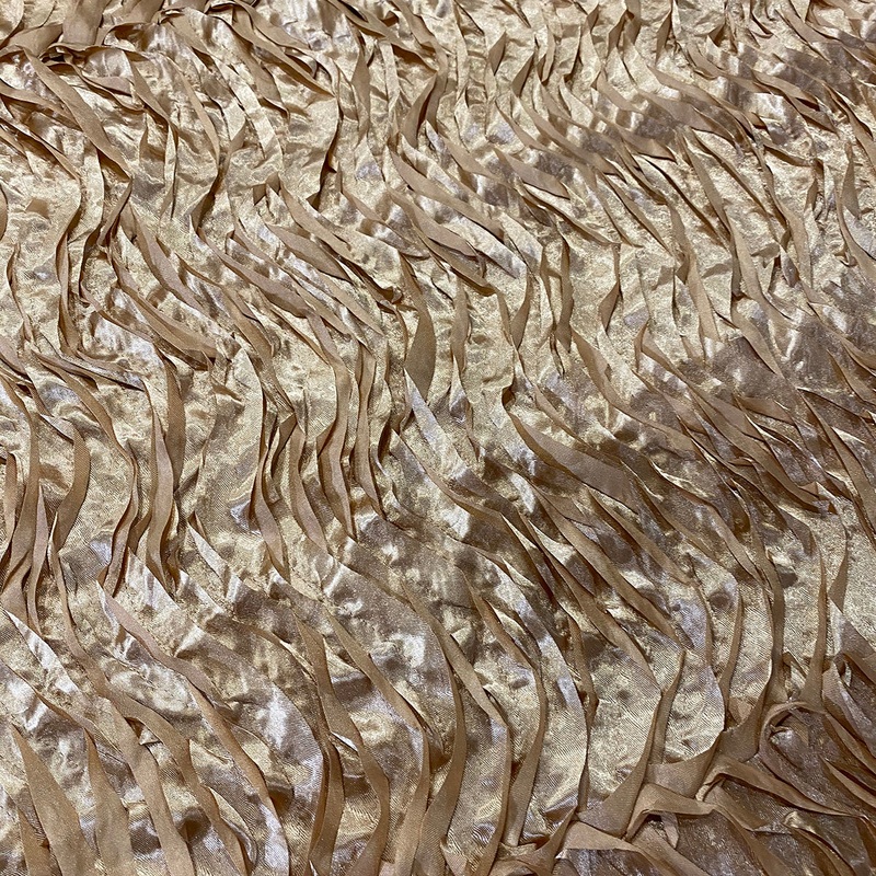 Austrian Wave Satin Wholesale Fabric in Gold 901