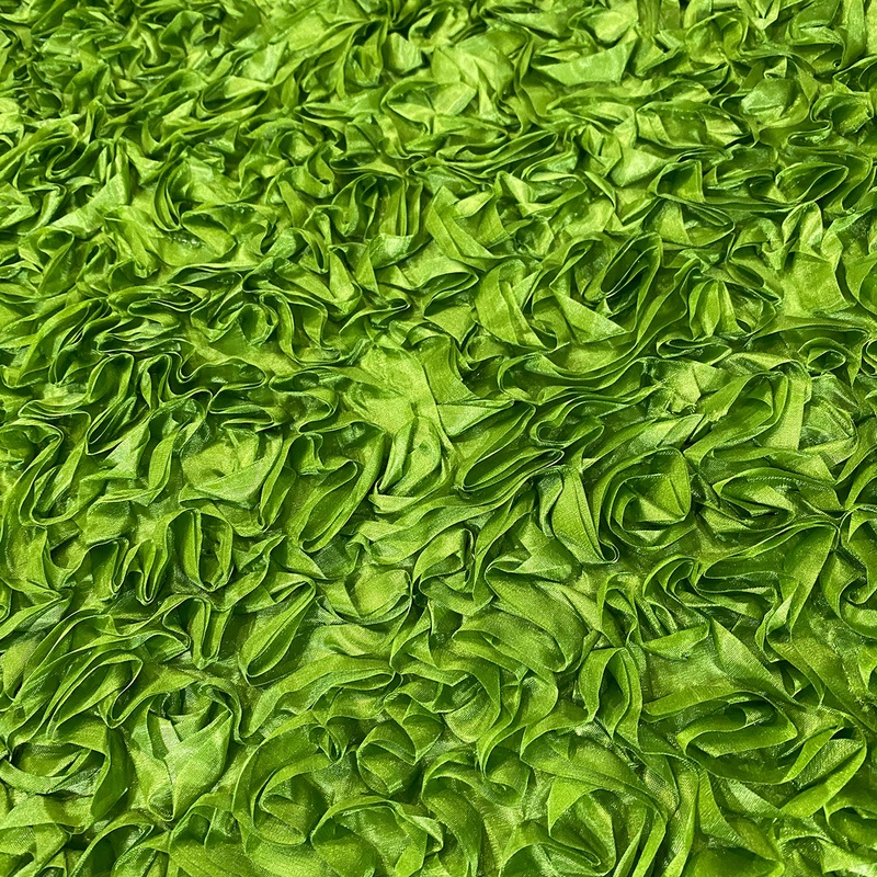 Curly Satin Wholesale Fabric in Moss