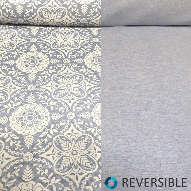 Morocco Jacquard (Reversible) Wholesale Fabric in Blue