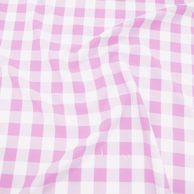 Polyester Checker (Gingham) Wholesale Fabric in Pink