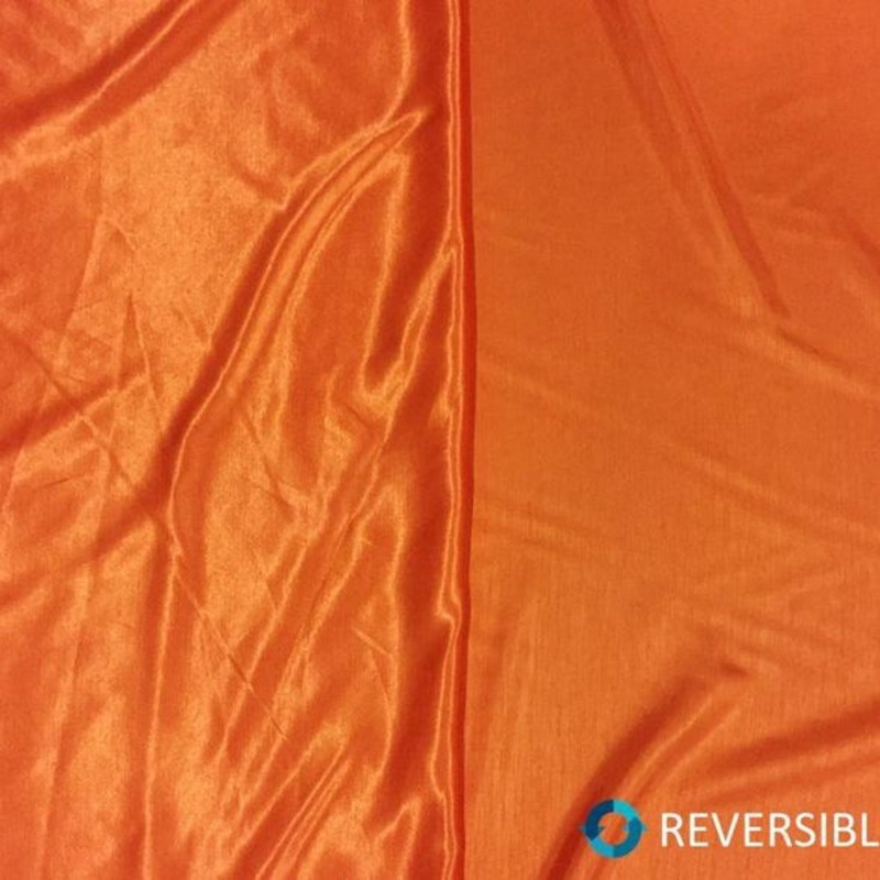Shantung Satin (Reversible) Wholesale Fabric in Orange