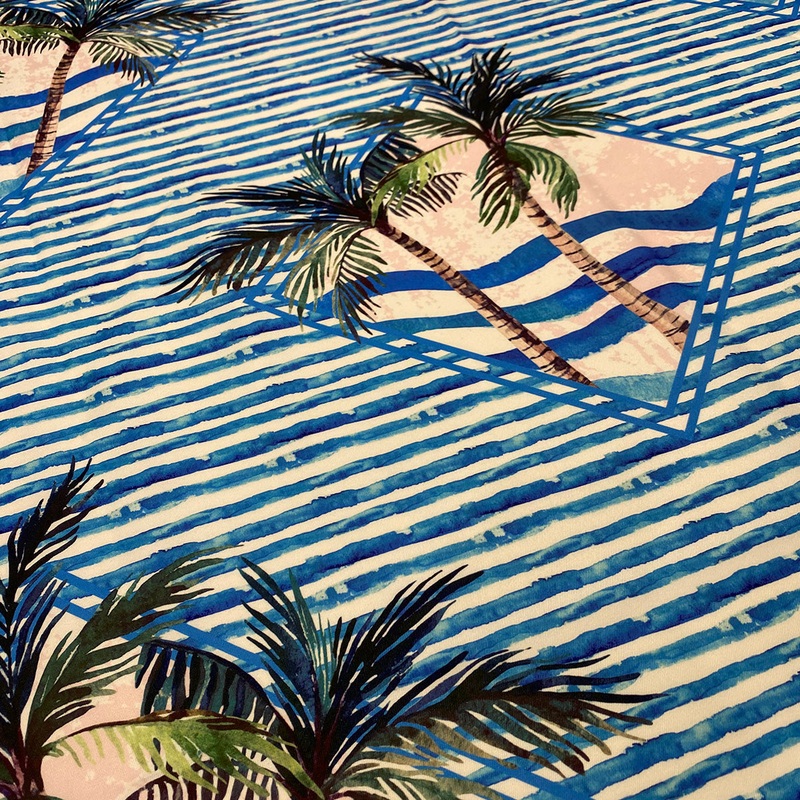 Caribbean Blues (Poly Print) Wholesale Fabric