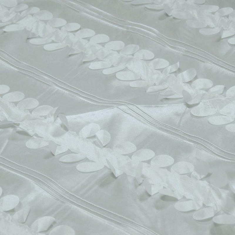 Diagonal Taffeta Wholesale Fabric in White