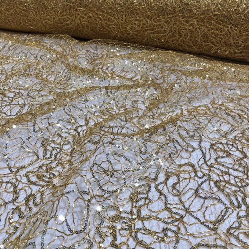 Bedazzle Wholesale Fabric in Gold 18K