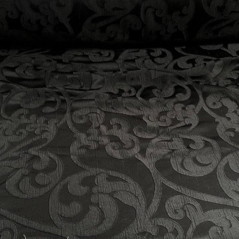 Classic Jacquard Wholesale Fabric in Black