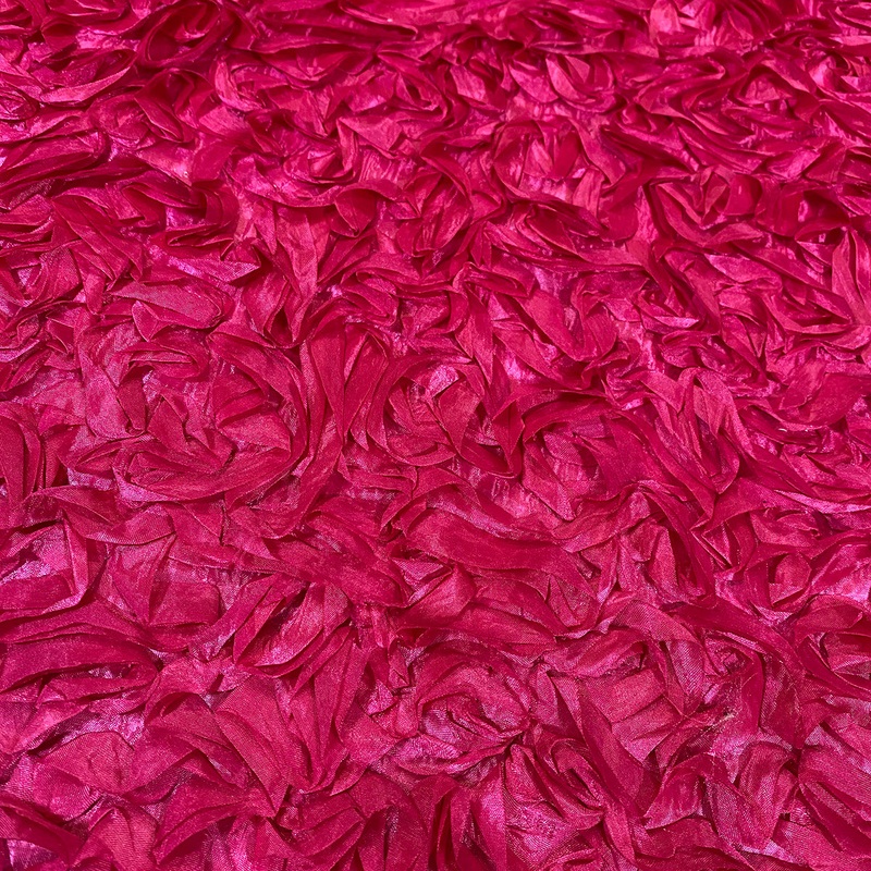 Curly Satin Wholesale Fabric in Fuchsia