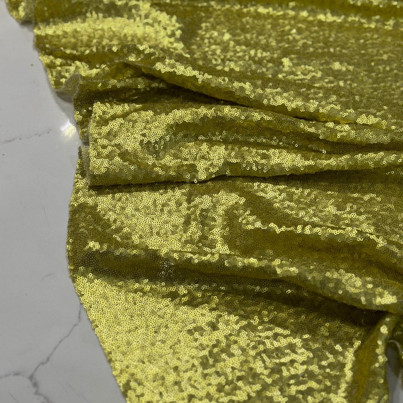 Glitz Sequins Wholesale Fabric in Chartreuse