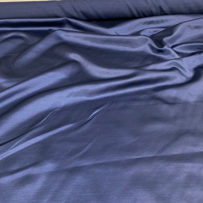 Shantung Satin (Reversible) Wholesale Fabric in Navy
