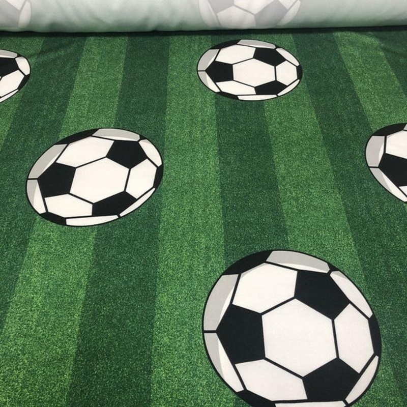 Sports (Poly Print) Wholesale Fabric in Soccer
