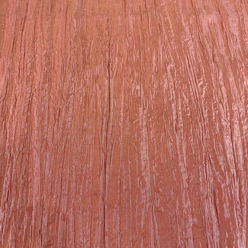Accordion Taffeta Wholesale Fabric in Coral