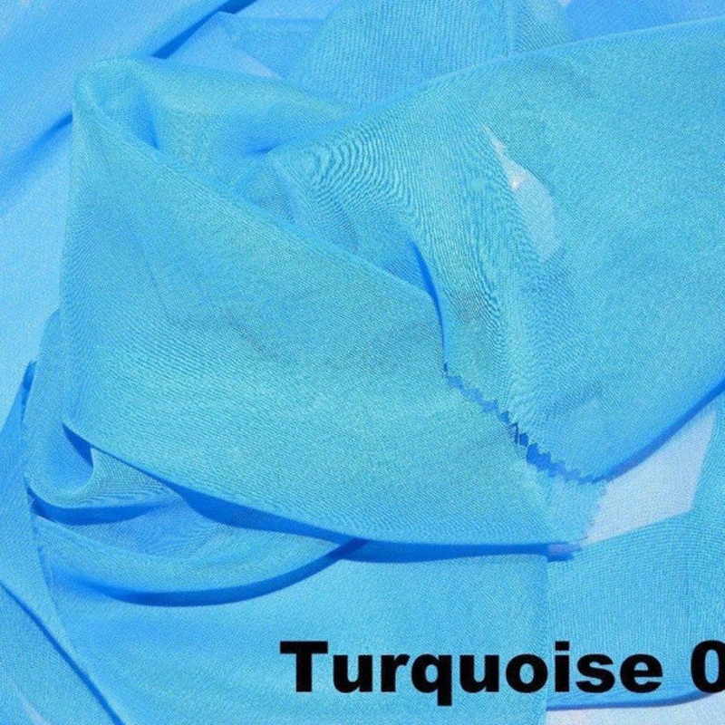 Chiffon Wholesale Fabric in Turquoise 010
