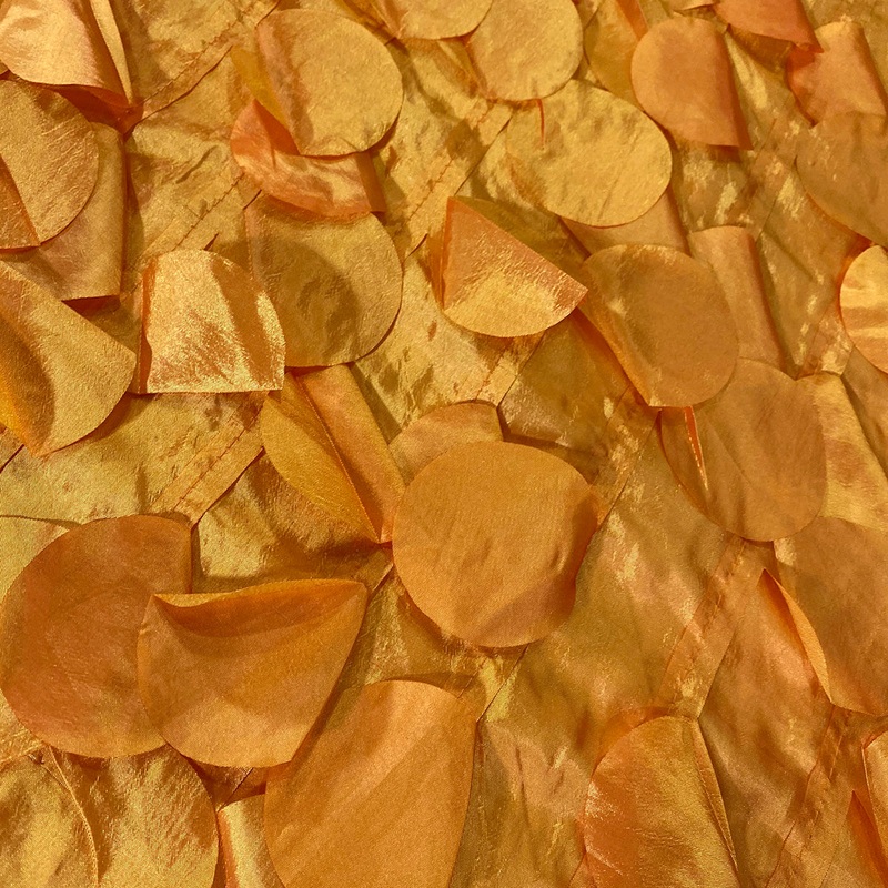 Funzie (Circle Hanging) Taffeta Wholesale Fabric in Orange
