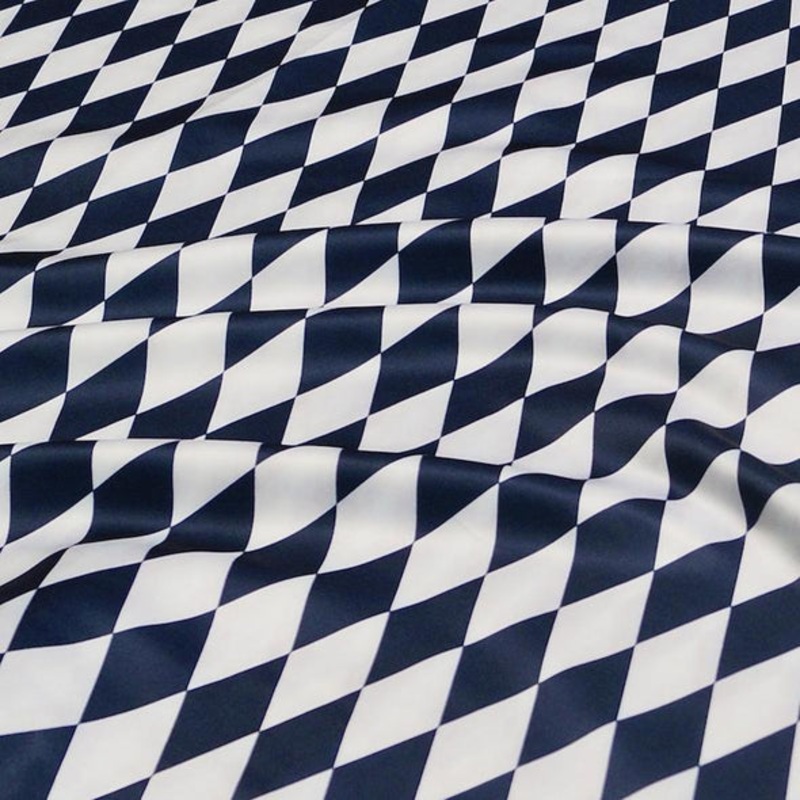 Harlequin Print (Lamour) Wholesale Fabric in Navy