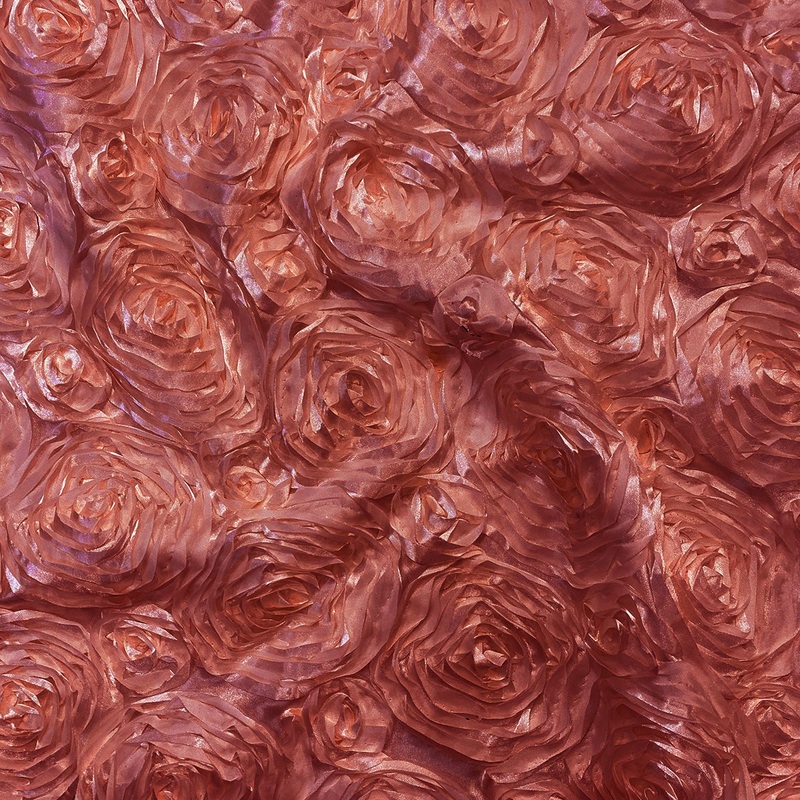 Rose Satin (3D) Wholesale Fabric in Dusty Rose
