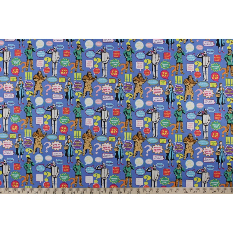 Turner Entertainment Wizard of Oz in Blue by Camelot Fabrics