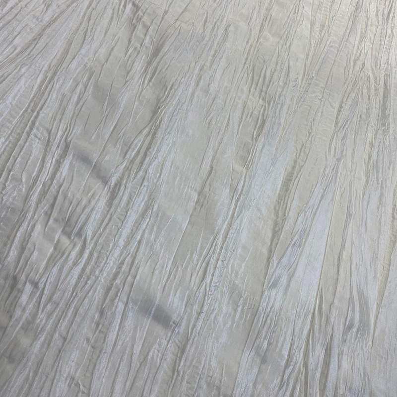 Accordion Taffeta Wholesale Fabric in Ivory