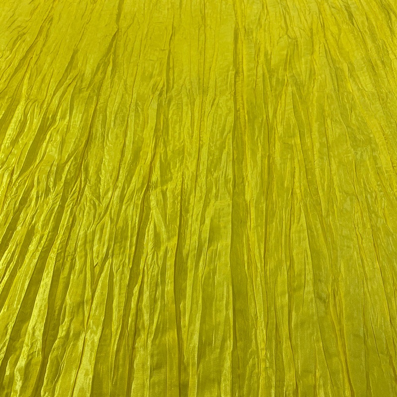 Accordion Taffeta Wholesale Fabric in Yellow