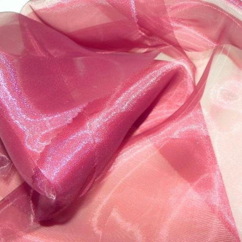 Crystal Organza Wholesale Fabric in Apple Red 665