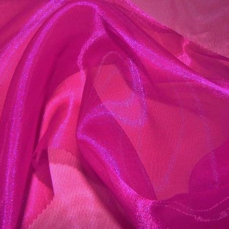 Crystal Organza Wholesale Fabric in Fuchsia 916