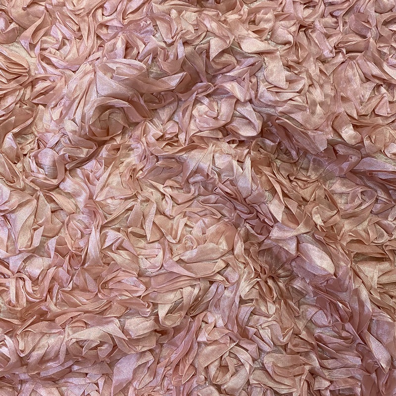 Curly Satin Wholesale Fabric in Dusty Rose