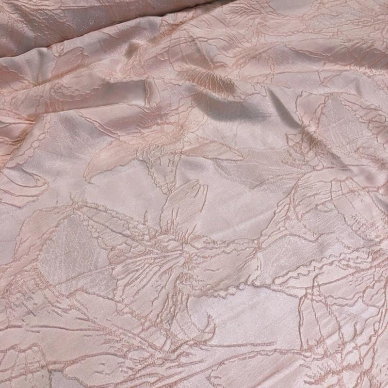 Floral Reef Jacquard Wholesale Fabric in Blush