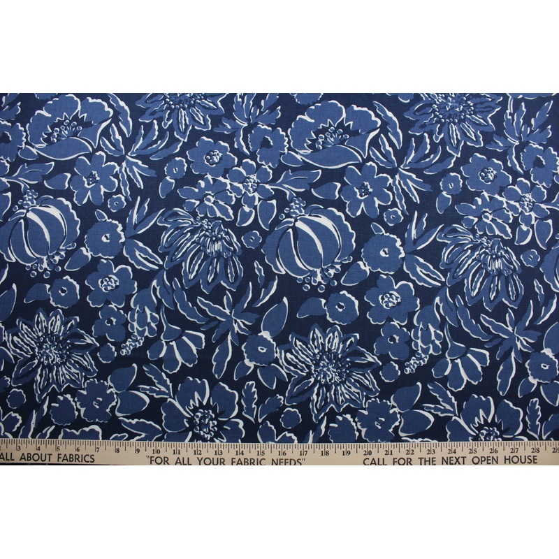 Robert Allen Thea Damask in Indigo