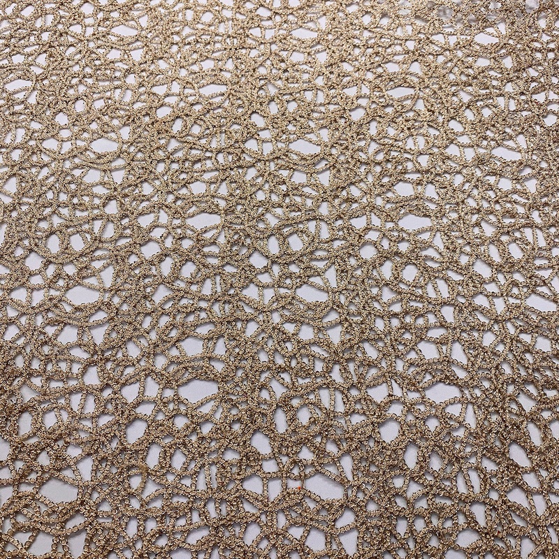 Swirl Chain Lace Wholesale Fabric in Champagne