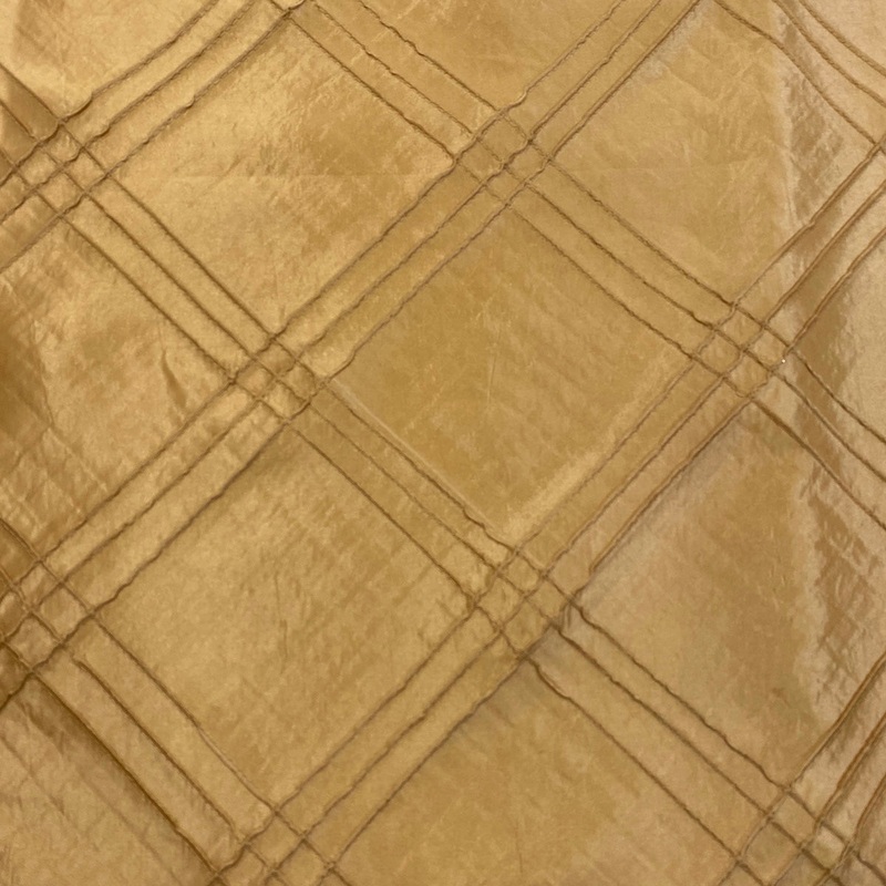 Triple Pleat Pintuck Wholesale Fabric in Gold