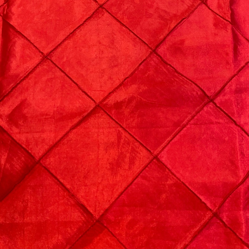 4" Pintuck Taffeta Wholesale Fabric in Red 099