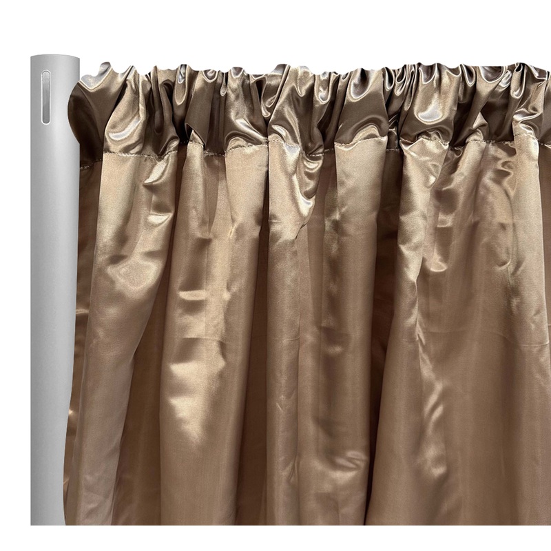 Bridal Satin Drapery Panel in Taupe 17