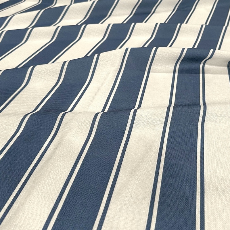 Cabana Stripe Wholesale Fabric in Navy / White