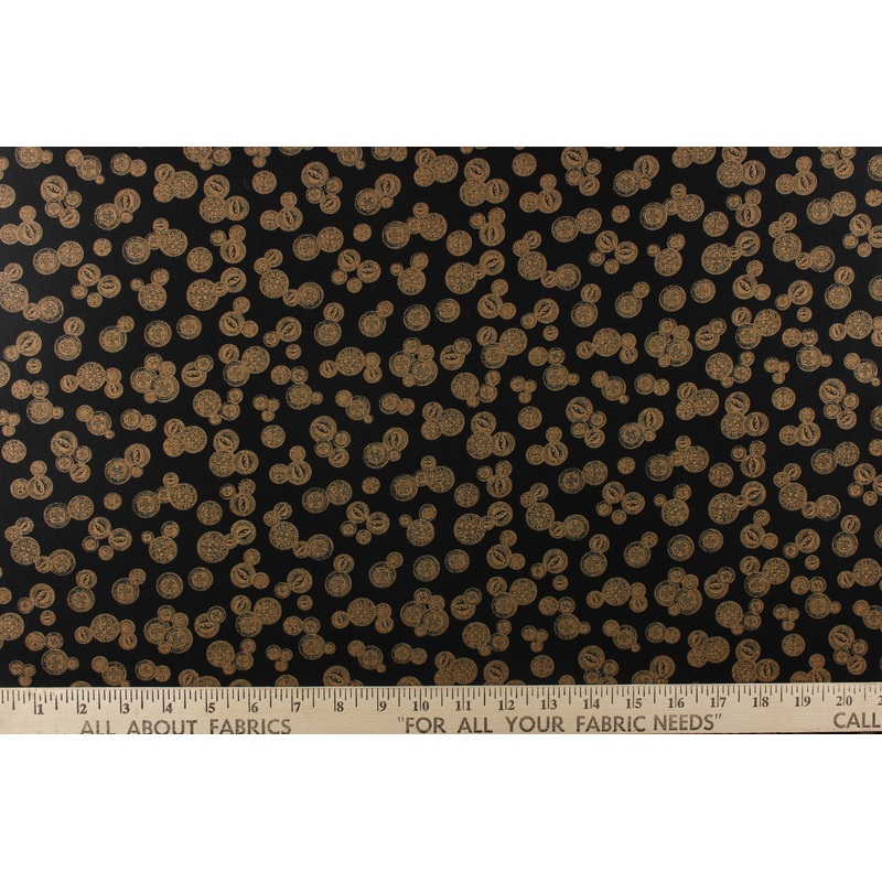 Choice Fabrics Quilting Sew Vintage Buttons in Black 14106-003