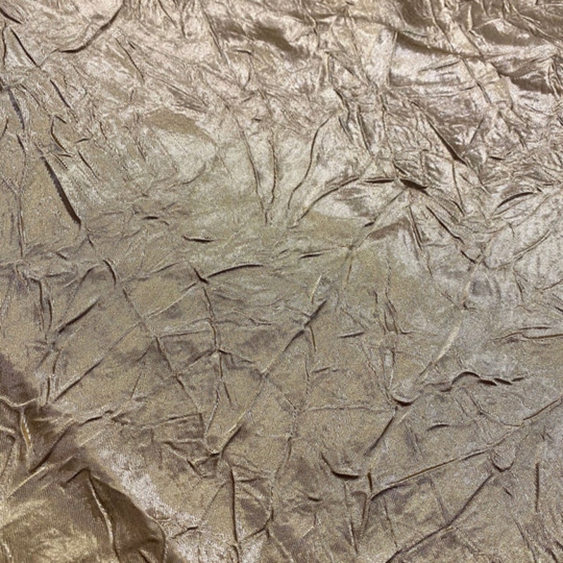 Crush Satin (Bichon) Drapery Panel in Taupe 17
