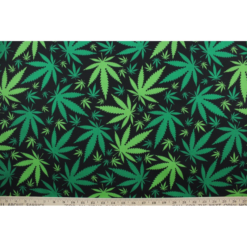 Doobie Cotton Fabric in Black