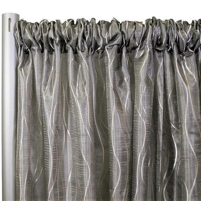 Karawave Jacquard (Reversible) Drapery Panels (110" Wide) / 4 Colors