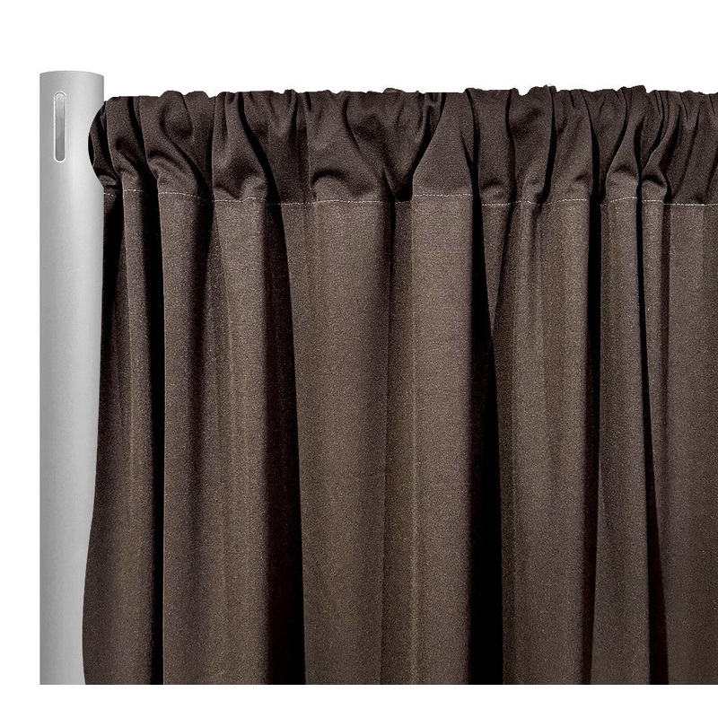 Scuba (Wrinkle-Free) Drapery Panel in Brown