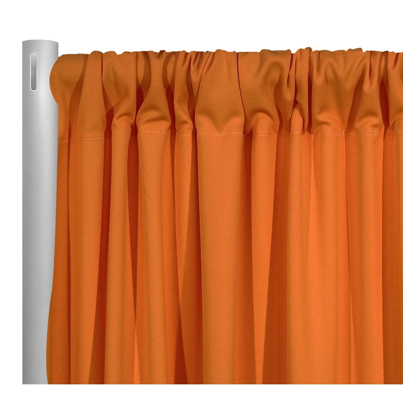 Scuba (Wrinkle-Free) Drapery Panel in Orange 1406
