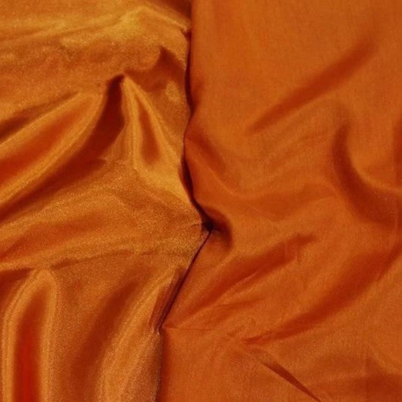 Shantung Satin (Reversible) Drapery Panel in Rust