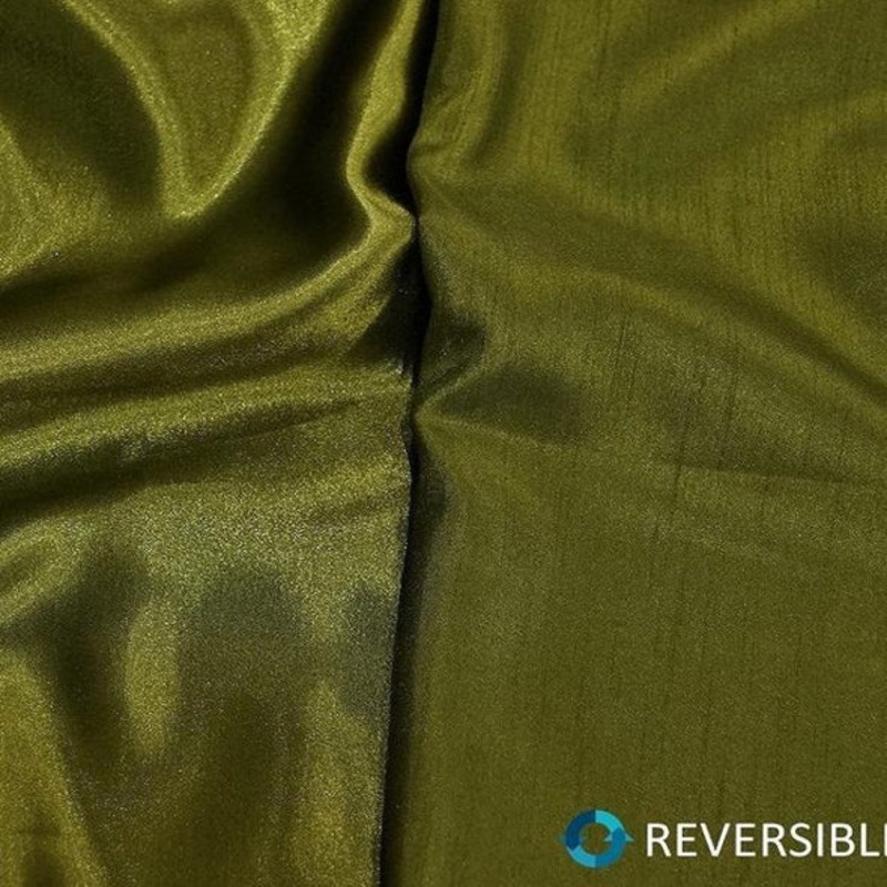 Shantung Satin (Reversible) Wholesale Fabric in Olive