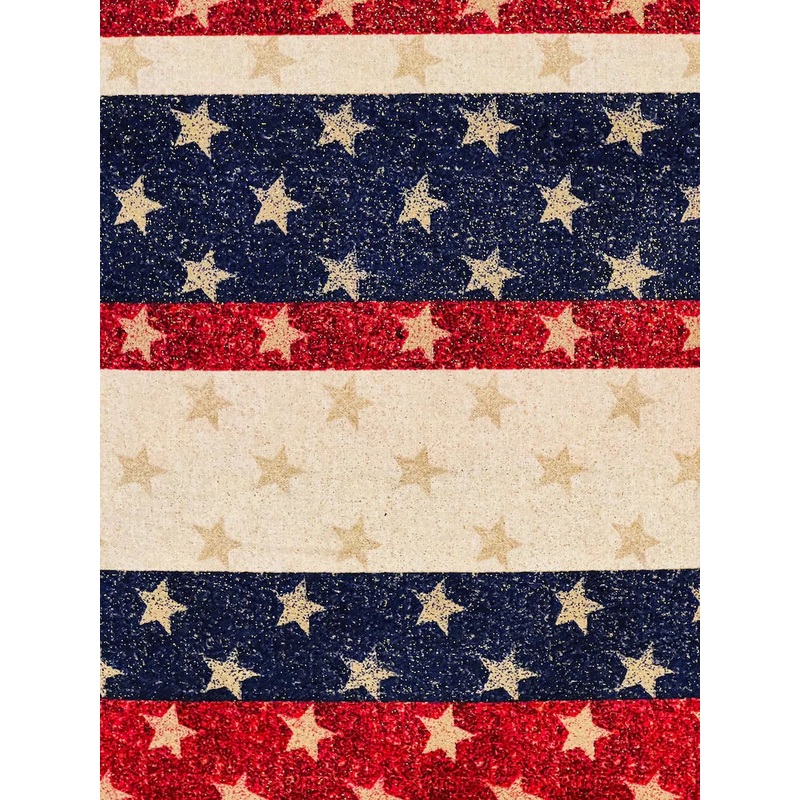 Timeless Treasures Stars on Stripes in Glitter