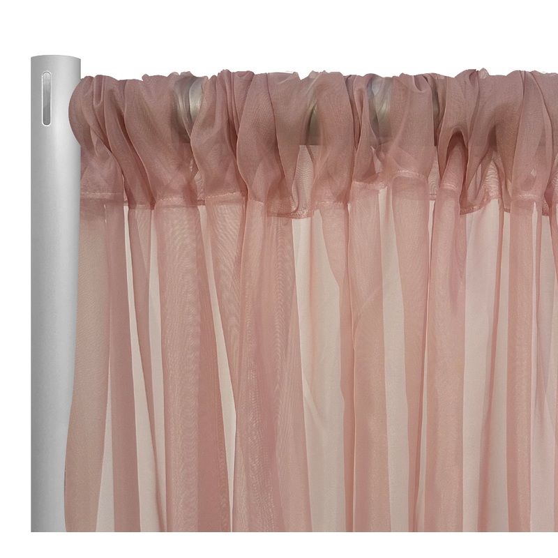 Voile Drapery Panel in Dusty Rose 7003