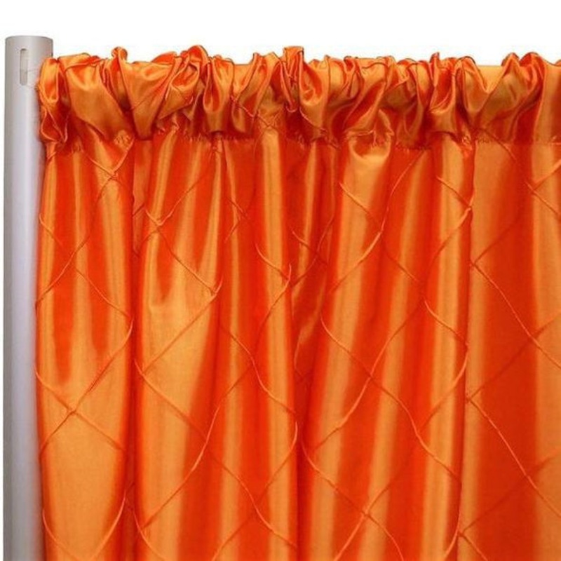 4" Pintuck Taffeta Drapery Panels (58" Wide) / 42 Colors