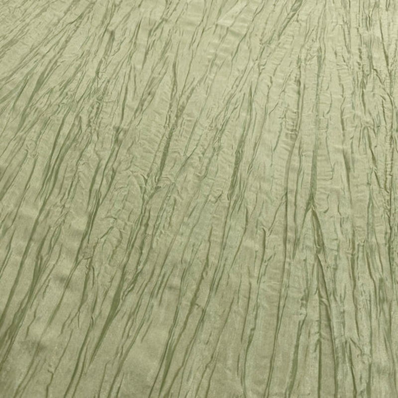 Accordion Taffeta Drapery Panel in LT Sage