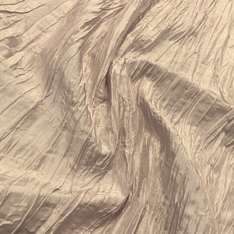 Accordion Taffeta Drapery Panel in Nude 115